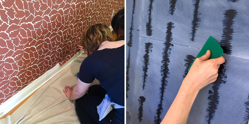 Professional wallpaper installation example 4